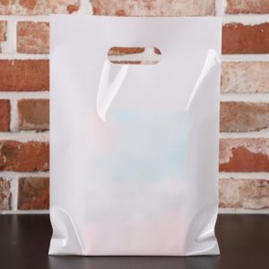 두꺼운 PE백색 비닐쇼핑백폭이 없는 제품3가지 사이즈100매/1000매